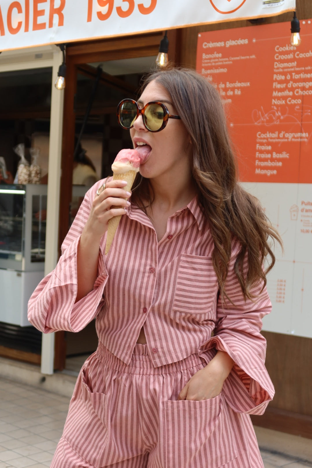 Chemise Léna rose