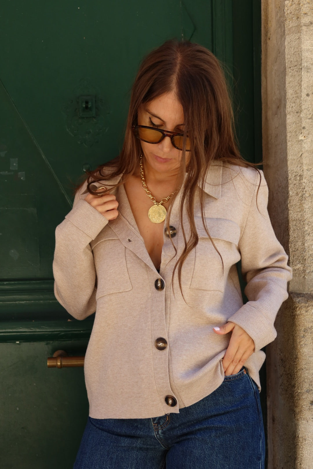 Gilet Léona beige