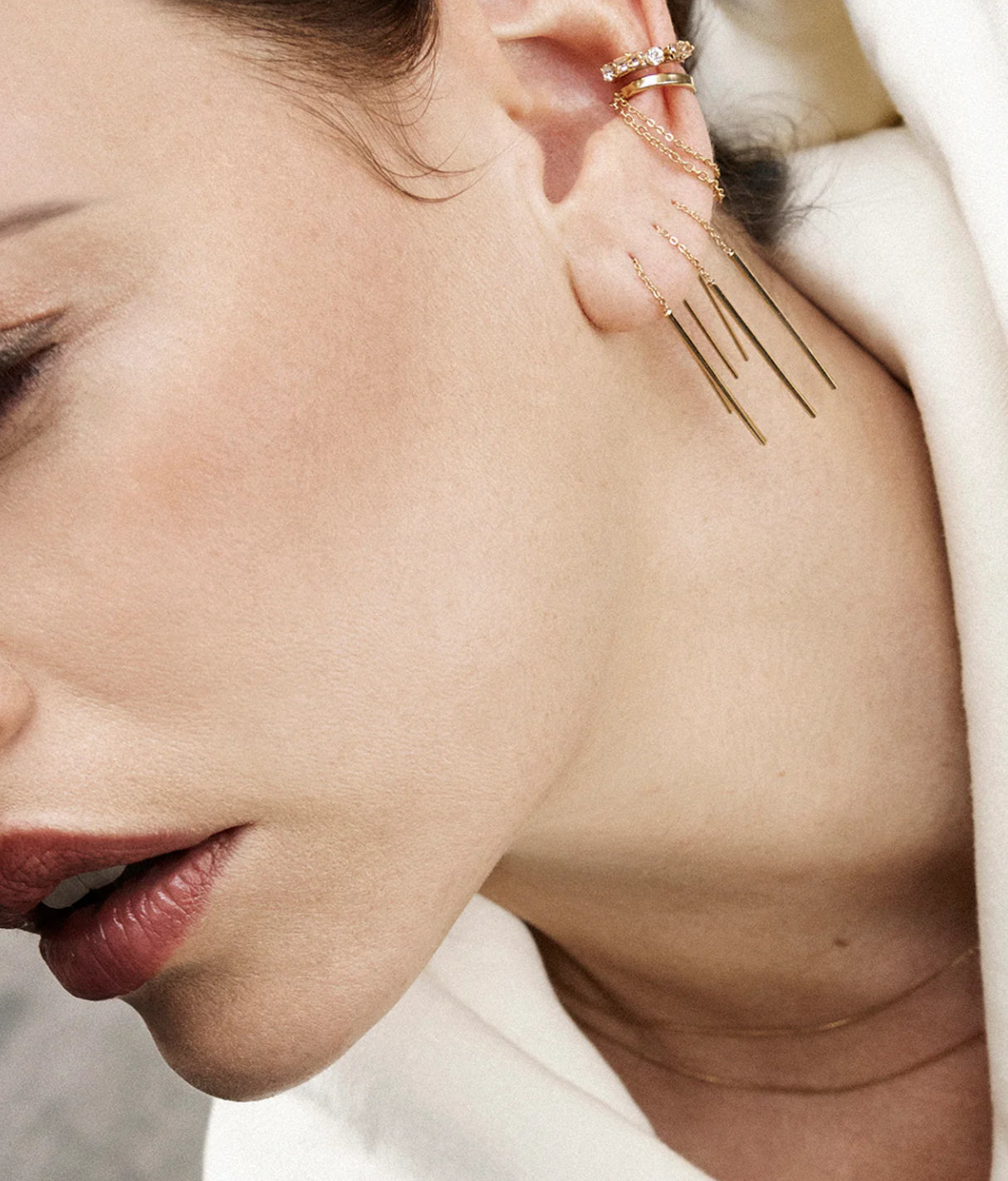 Bague d'oreille avec chaînette Gaspard