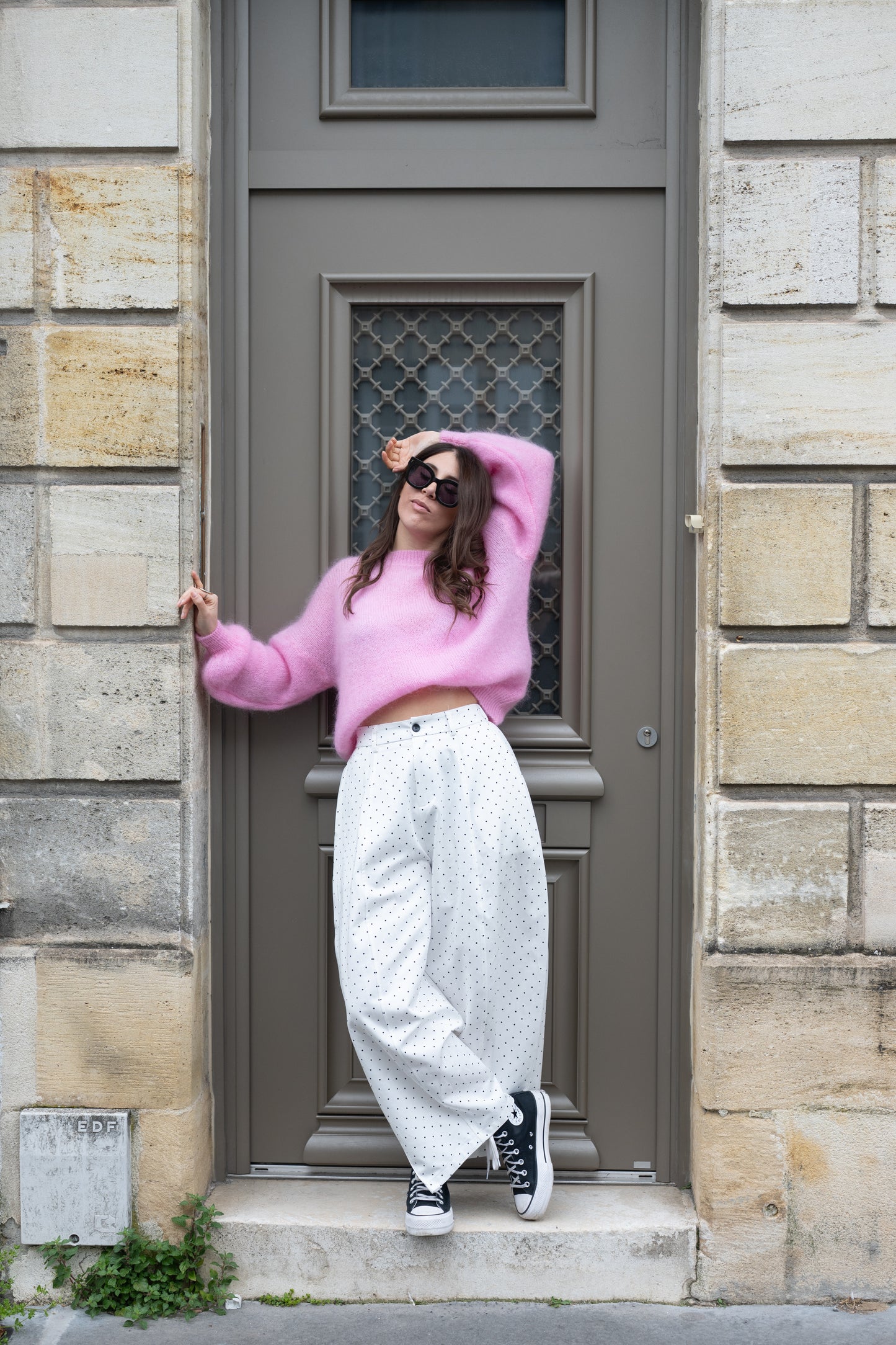 pantalon Polka blanc