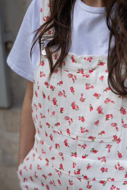 salopette flowers rouge