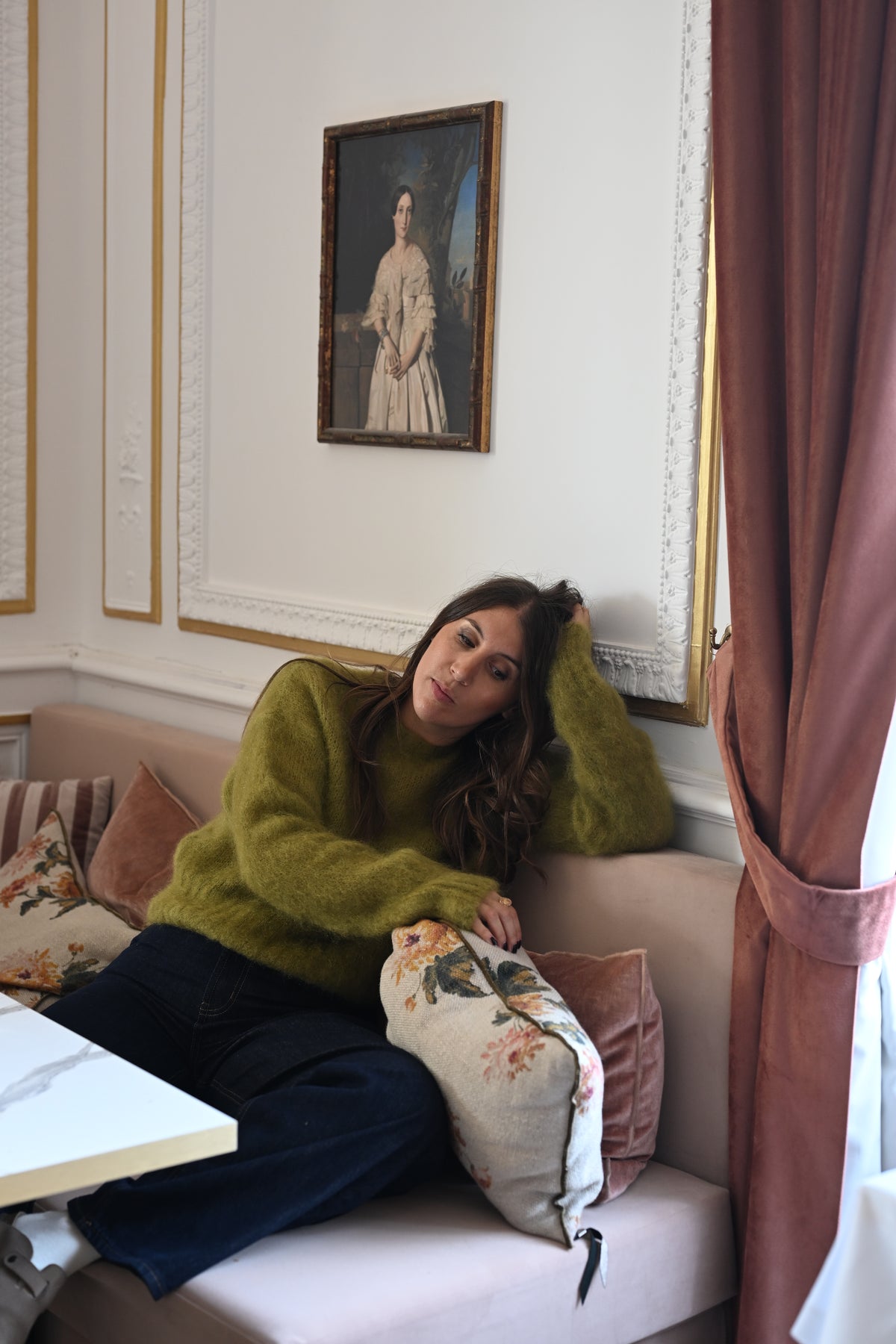 maille Adèle vert olive