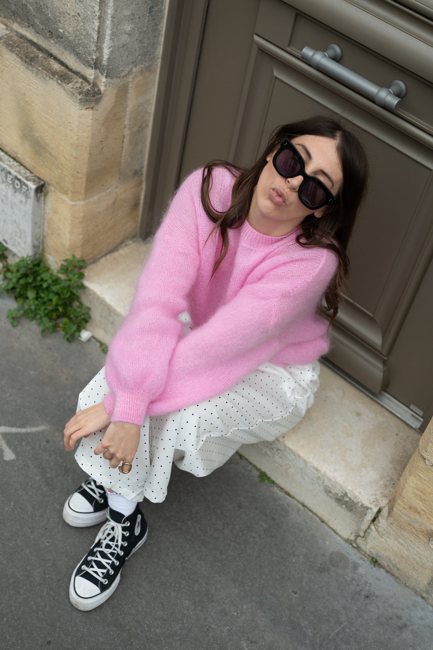 pantalon Polka blanc