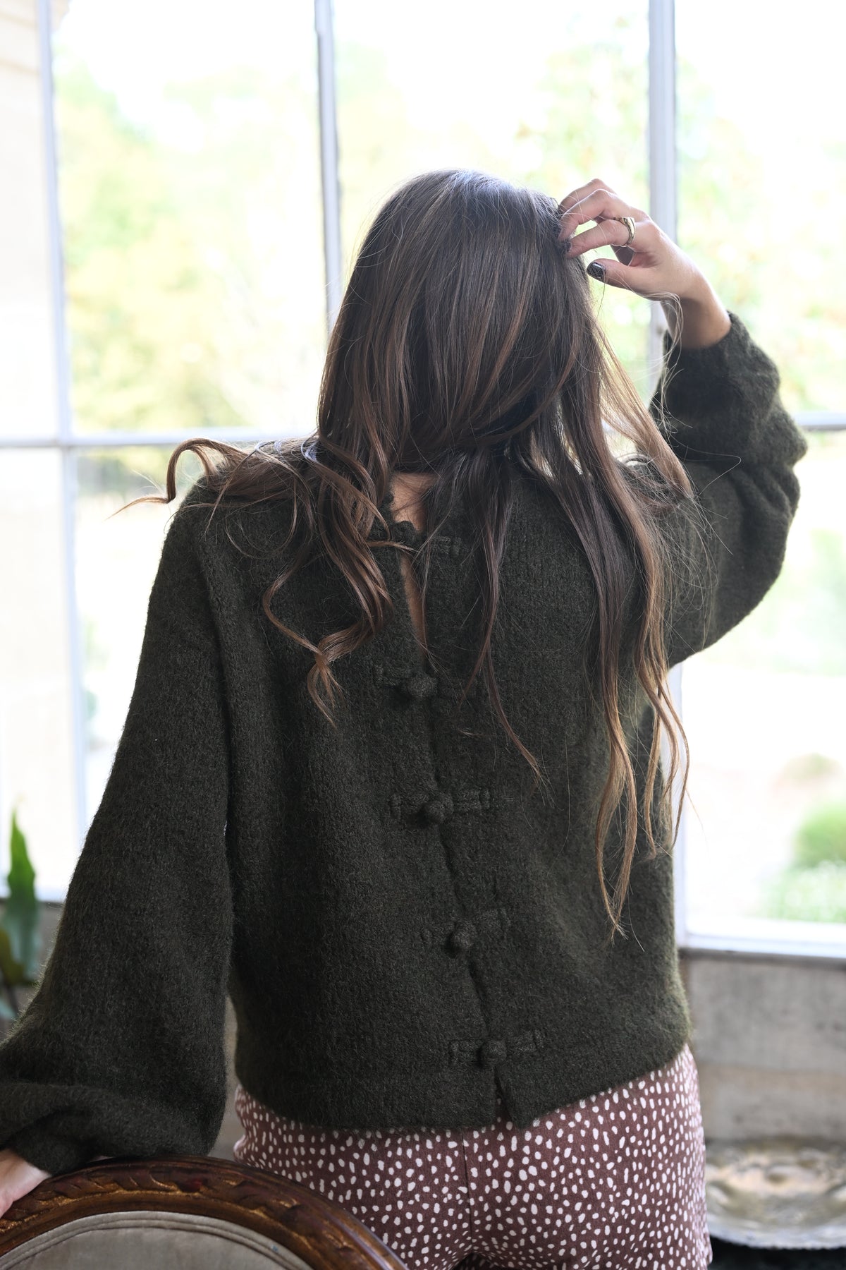 Gilet Ella vert kaki