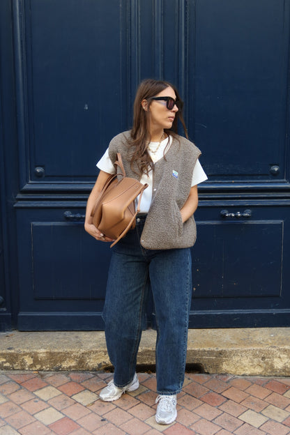 Gilet sans manches American vintage muscade