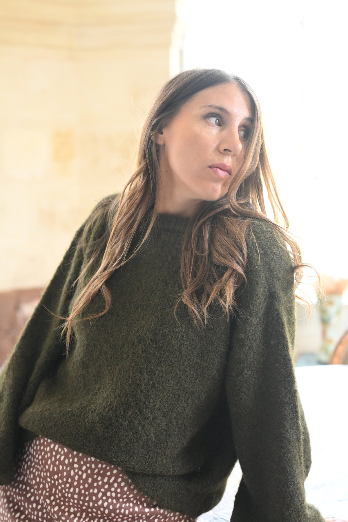 Gilet Ella vert kaki