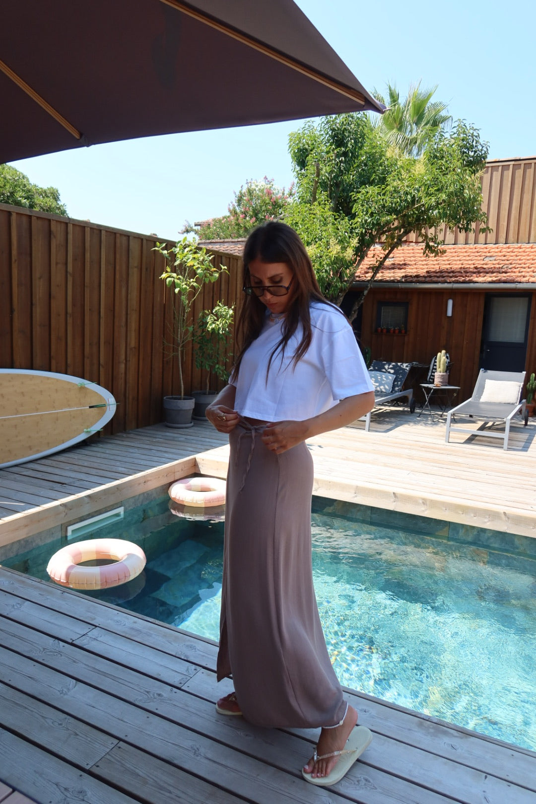 Jupe Claudie taupe