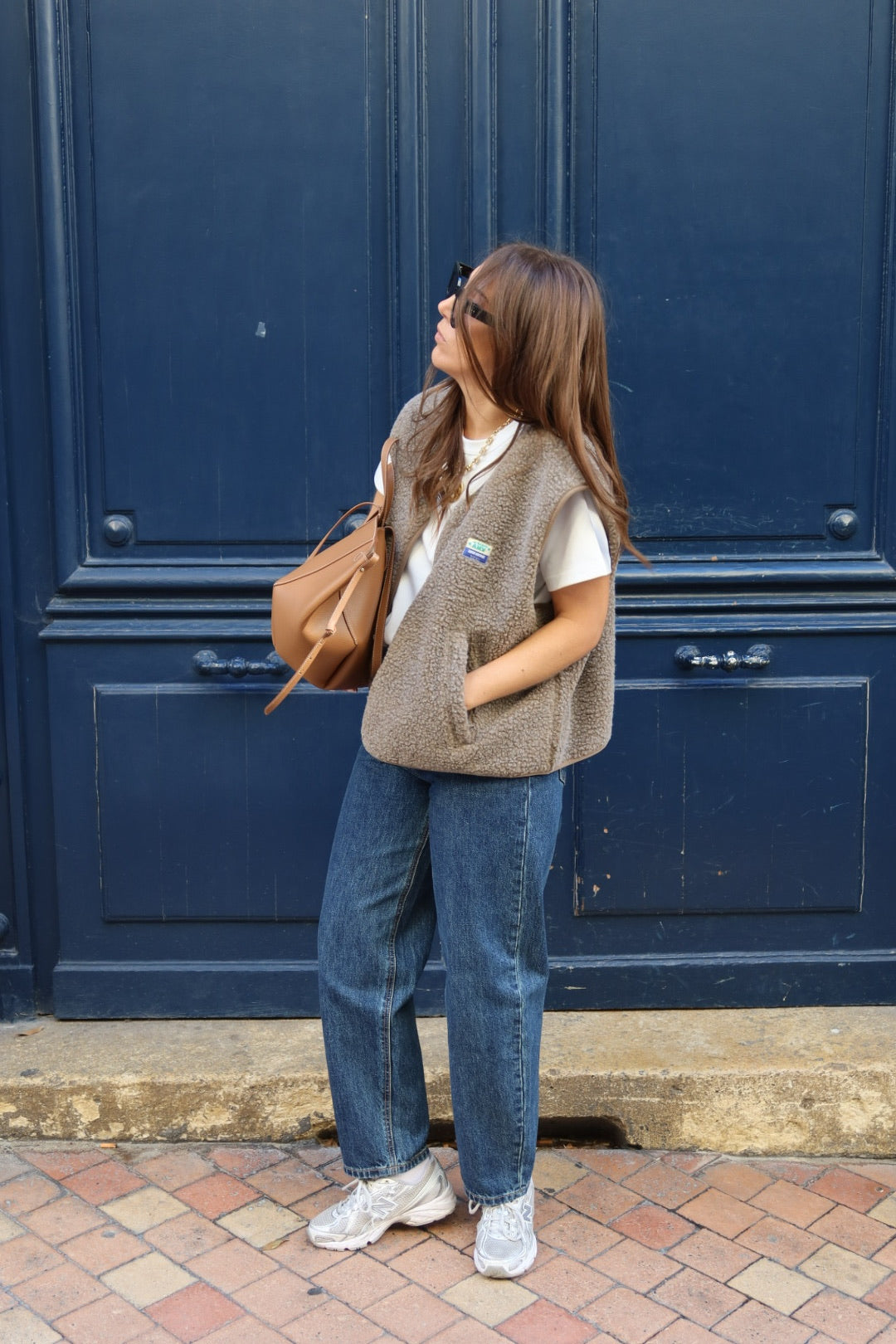 Gilet sans manches American vintage muscade