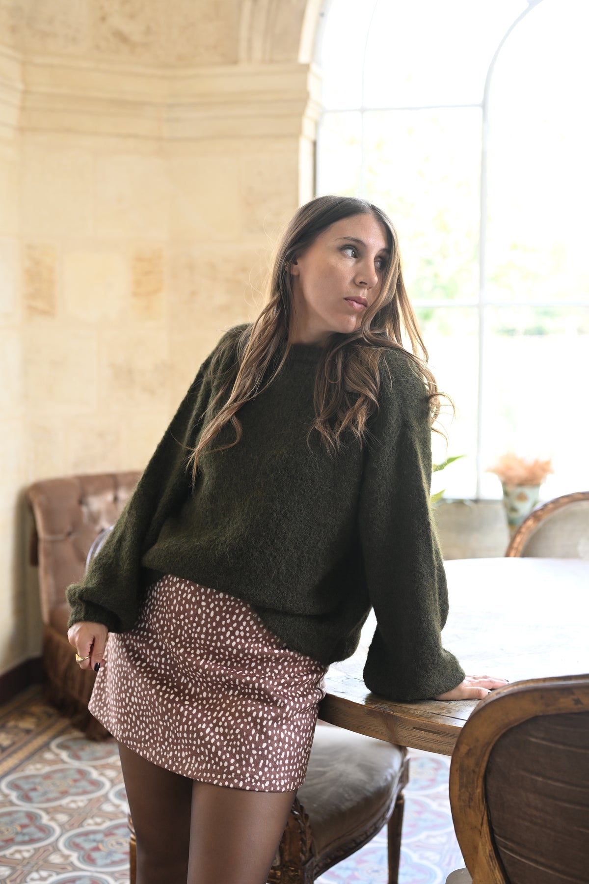 Gilet Ella vert kaki