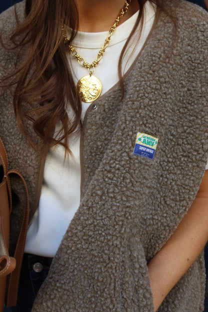 Gilet sans manches American vintage muscade