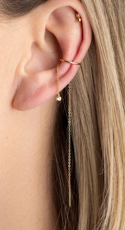 Bague d'oreille chaînes Maël - Champagne